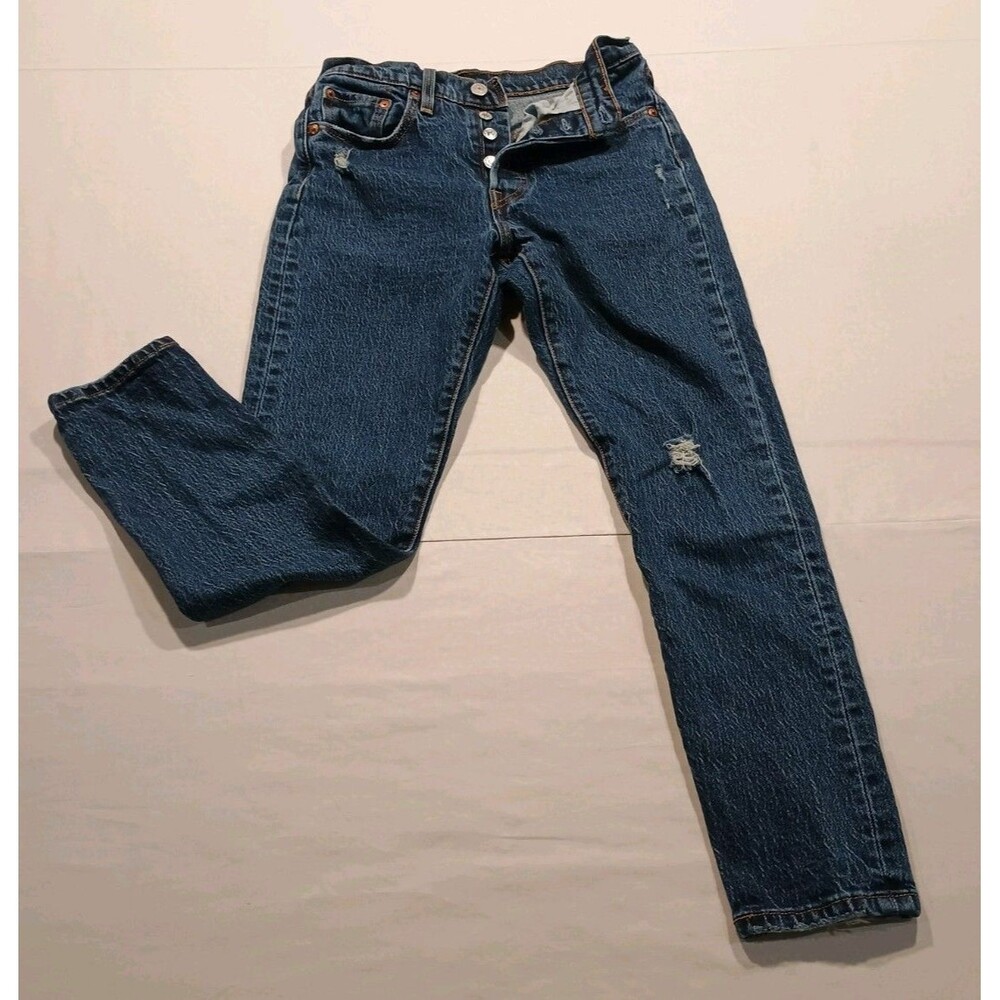 Levi's Premium 501 Button Fly Distressed Jeans Women's Skinny